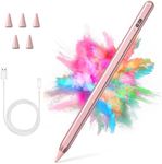 ​​​Stylus Pen for iPad 2018-2023 with Palm Rejection, Active Pencil for iPad 10th/9th/8th/7th/6th Gen, for iPad Pro 11/12.9 inch, for iPad Air 5th/4th/3th Gen, for iPad Mini 6th/5th Gen (Rose Gold)