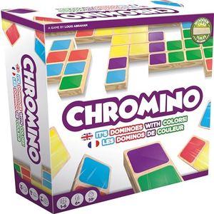 Chromino (Bilingual French/English) - Board Games - Strategy/Family - Games for Family - Ages 6+ - 1 to 6 Players - 30 to 45 Minute Playtime - Made by Asmodee