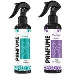 VetSafe Pet Perfume 200 ml (Pack of 2) - Long-Lasting Fragrance Spray for Dogs and Cats, Odour Eliminator, Grooming Essential, fresh Baby love and MysticScent