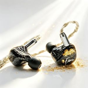 Essonio ES-C19 in-Ear Monitors, 5 Knowles BA Drivers Wired IEMs, Noise Cancelling Audiophile Earbuds, Hi-Res Vocal Monitor with 4.4mm Balanced Silver-Plated Cable for Studio Mixing, Stage, Musicians