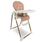 My Babiie MBHC11 Deluxe Highchair – Adjustable, 3 Recline Positions, 6 Height Settings, Removable Tray, Padded Seat, Foldable, for Toddler, from 6 Months to 3 Years (15kg) – Quilted Pink