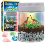 NATIONAL GEOGRAPHIC Dinosaur Terrarium Kit for Kids – Multicolor Light Up Terrarium Kit for Kids, Build a Dinosaur Habitat with Real Plants, Science Kit, Dinosaur Toys for Kids, Kids Science