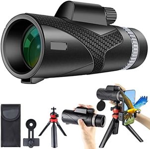 GOHHME Telescopio Monoculare 12X50 HD Adulti con Supporto per Smartphone e Treppiede di Aggiornamento, Monoculare Palmare Impermeabile con Prisma BAK4 per Escursionismo Birdwatching Caccia Campeggio