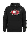 New Era San Francisco 49ers Hoody NFL Pullover American Football Sweater Team Logo schwarz mit CapSpin Pin