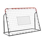 KAIHAOWIN Soccer Rebound Net, 6'x4' Steel Soccer Rebounder with Target, Bounce Back Net for Backyard Soccer Practice Training-Adjustable Angle