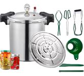 25 Quart Pressure Canner Cooker & Induction Compatible Built-in luxury digital pressure gauge With 1 steaming tray & Pressure release 13 PSI (+/- 5%) | Delivery from DE