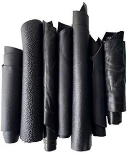 IPEA 1 Kg di Ritagli di Vera Pelle in Dimensioni Casuali Colore Nero – Scampoli con Forme Varie – Made in Italy – Resti di Cuoio da Produzione Artigianale – Pezzi Ritagliati Neri