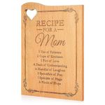 Wooden Chopping Board for Mom - Engraved with Mother's Poem - Kitchen Cutting Board Gift with a Heart Shaped Cut Out - Kitchen Presents for Mothers Day Gifts from Daughter- Mom Gifts - 12 x 9