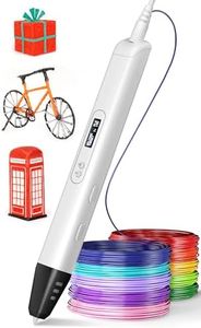 3D Printing Pen with LED Display, 1.75mm 3D Drawing Pen with 10 Colors PLA Filaments, Stencil Template, Charger, Art & Craft Kit, Cool Stuff