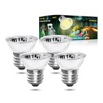 Klarlight 4 Pack Turtle Halogen Bulb 50W E27 UVA UVB Backlight Heater Bulbs for Reptile, Lizard, Water Turtles, Spiders, Frogs