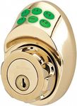 Master Lock Keyed Entry Door Lock, Nightwatch® Single Cylinder Deadbolt with Electronic Keypad, Polished Brass Lock, DSKP0603PD