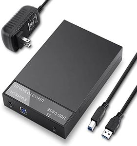 Hard Drive Enclosure, RSHTECH USB 3.0 to SATA External Hard Drive Docking Station for 3.5 inch SATA I/II/III HDD SSD Up to 16TB Support UASP (Black)