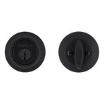 Kwikset 96600-743 600 Deadbolt Series, Matte Black, with SmartKey