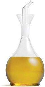 ELETON's Planet Pear Shape 30 ounces Clear Glass No Drip Oil Dispenser with Pourers and NO Funnel Needed - Oil Dispenser Bottle for Kitchen and BBQ
