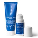 Be Bodywise Underarm Pigmentation Kit - No Fragrance | With 4% AHA BHA Underarm Roll-on (50ml) & Pigmentation Repair Cream (100g) | For Bright & Smooth Underarms | Fights Odour-Causing Bacteria, Fades Pigmentation & Uneven Skin Tone | Suitable for Sensitive Skin Types