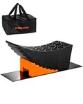 BYERN AUTO Large Camper Levelers, RV Leveling Blocks Ramp Kit Lift Up to 6in for RV Camper Travel Trailer Tire Change Ramp, RV Leveler with Chocks, Anti-Slip Mats and Carrying Bag (1 Pack)