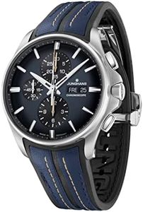 JUNGHANS Meister Chronoscope Herrenuhr Automatik Schwarz/Blau 27/4227.00