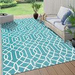 HEBE Outdoor Rug 6'x9' Waterproof Patio Mat Reversible Outside Mats Outdoor Carpet RV Camping Rugs Plastic Straw Rug Outdoor Area Rug for Patios, Porch, RV, Balcony, Beach, Deck