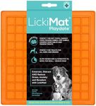 LickiMat Classic Playdate, Slow Feeder for Dogs, Boredom and Anxiety Reducer; Perfect for Food, Treats, Yogurt, or Peanut Butter. Fun Alternative to a Slow Feed Dog Bowl, Orange