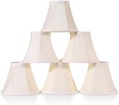 Wellmet Chandelier Shades, ONLY FOR CANDELABRA BULBS, Clip-on Fitter Lamp Shades, 3" X 6" X 5", 6 pcs Set