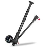 Bike Shock Pump,HUIOP Bike Shock Pump with Pressure Gauge 300PSI High Pressure Bike Tire Inflator Air Pump for Bicycle Fork and Rear Suspension