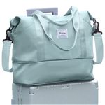 Travel Bag for Women with Wet Pocket,Capacity Expanadle Weekender Overnight Duffel Bag with Trolley Sleeve Gym Tote Bags Waterproof Large