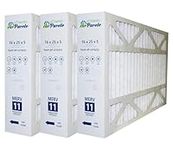 AirPurete Furnace Filters 16x25x5 (Actual Size: 15-3/4" x 24-3/4" x 4-3/8") | Replacement for Honeywell FC100A1029, Lennox X6670, Carrier, Bryant, Day & Night, and Payne | MERV 11 | Pack of 3