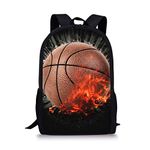 Coloranimal Stylish Book School Laptop Bags Cute 3D Basketball Prints Outdoor Travel Shoulder Bags