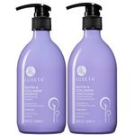 Luseta Biotin Shampoo and Conditioner Set for Hair Growth, Anti-Hair Loss shampoo volume Thickening with Collagen, Sulfate and Paraben free, Argan Oil to Repair Split Dry Hair Salon Quality- 2x500ml