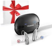 Vivtone Xpure Bluetooth Hearing Aids with APP Control, Phone Call & Music Streaming, Rechargeable OTC Hearing Aids for Seniors Adults, Receiver-in-Canal Digital Devices with Noise Cancelling, Silver