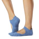 TAVI Women’s Emma Non-Slip Pilates Socks - Grip Socks for Barre, Dance, Pilates - Yoga Socks, Sapphire, Small