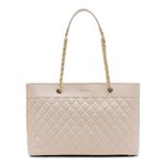 Miraggio Kaya Solid Quilted Western Tote Bag For Women, Ivory