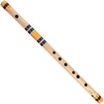 BishtHub Wooden Woodwind Flute C Sharp 7 Hole Bamboo Bansuri Right Handed Flute For Beginner Musical Instrument Mouth Percussian- 19 Inch Length