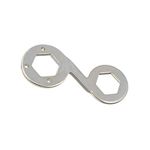 COMOK 36mm 38mm Metal Hex Wrench Washing Machine Hexagon Spanner Silver Tone