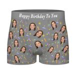 Custom Face Boxers Briefs for Men, Personalised Funny Face Boxers Briefs Lover Photo Multi Girlfriend Face Printed Photo Boxer Underwear Shorts Underwear Shorts Gifts for Boyfriend Husband, 2XL