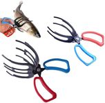 Drkicsy 2PCS Fish Grippers, Fishing Pliers Gripper Metal Fish Control Clamp Claw, Eagle Claw Fish Gripper Fish Pliers Fish Grabber Fish Grip Tackle Tool Control Forceps Fishing Accessories