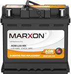 Marxon Group 140R Car Battery 12v 50AH 570CCA H4 AGM Batteries Maintenance Free Automotive Start Stop Replacement LN1 Battery for Audi BMW Volkswagen Toyota Chevrolet