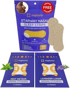 Naptuno Nasal Strips for Snoring Pack of 40, Nose Strips for Breathing Extra Strength for Enhanced Breathing, Restful Sleep and Comfort, Free Snoring Solution & Instant Nasal Congestion Relief