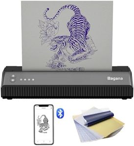 Bagana Tattoo Stencil Printer Thermal Bluetooth Temporary Tattoo Transfer Printer Wireless Tattoo Machine Kit Compatible with Smartphone & Pc