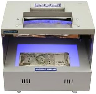 Kavinstar Super Jumbo Fake Note Detector Machine Counterfeit Currency Detector with Blue UV and White Light (Compact)