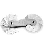 4Pcs Radius Gauge,Stainless Steel Radius Gauge,Fillet Gauge, Measuring Tool,for Tool & Die Makers, Machinists,and Worker to Check The Radius,R0.3-1.5/ R1-6.5/ R7-14.5/ R15-25
