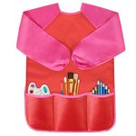 VCOSTORE Kids Art Smock - Toddler Paint Smock - Waterproof Long Sleeve painting apron kids with 3 Pockets