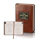 One Minute with God for Men 2026 Daily Devotional: 365 Days Prayer & Bible Tracking Diary,Daily Journal for Spiritual Growth,Brown Leather Appointment Book Planner