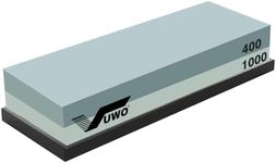 vuwo Knife Sharpening Stone Kit- Professional Knife Sharpener Stone Dual Sided 400&1000 Grit Wet Stone Set with Non-Slip Rubber Base Whetstone