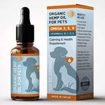 AMZ Evergreen® Hemp Oil for Dogs | Anxiety & Stress Relief for Dogs | Dog Calming Products | Health Supplement for Dogs, Cats, Pets | Hip and Joint Support for dogs | Omega 3, 6, 9 | Made in the UK