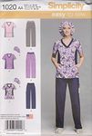 Simplicity Easy to Sew Scrubs Sewing Pattern for Women, Sizes 10-18