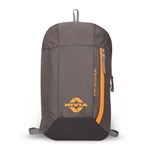 Nivia Polyester Pulse 2.0 Backpack For unisex Water-resistant bag with long-lasting durability/daily activities on all types of occasions: Sports, daily use, cycling, travel, adventure (Grey/Orange)