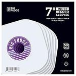 BIG FUDGE Vinyl Record Inner Sleeves - 7 inch x 50 Pcs - Heavyweight & Acid-Free Paper Album Covers - Anti Static Protective Sleeve for Your LP & Single Records