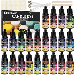 Candle Dye - 22 Colors Candle Dye for Soy Candle Making, Oil Based Dye for Candle Wax, High Concentration Liquid Candle Color Dye for Soy Wax, Beeswax, Gel, Palm Wax - 10ml