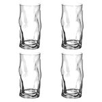 Bormioli Rocco Sorgente Glass Tumbler Whisky Drinking Glasses - 460ml (16oz) - Set of 4